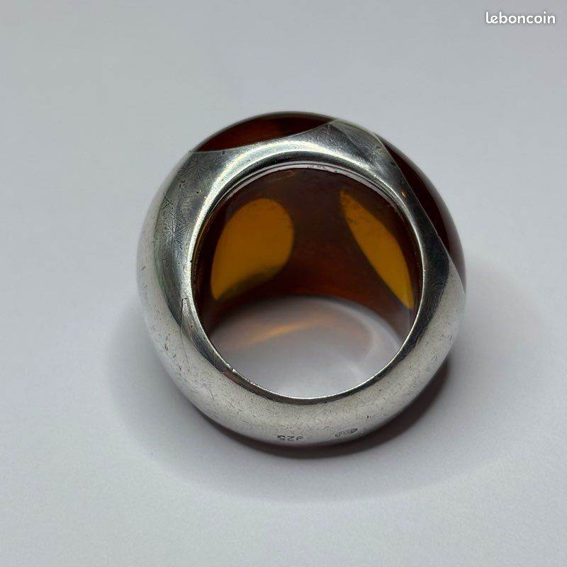 Bague Moderniste Argent - Taille 50 - Poinçon Orfèvre - Bijou Artiste N°680 - Occasion