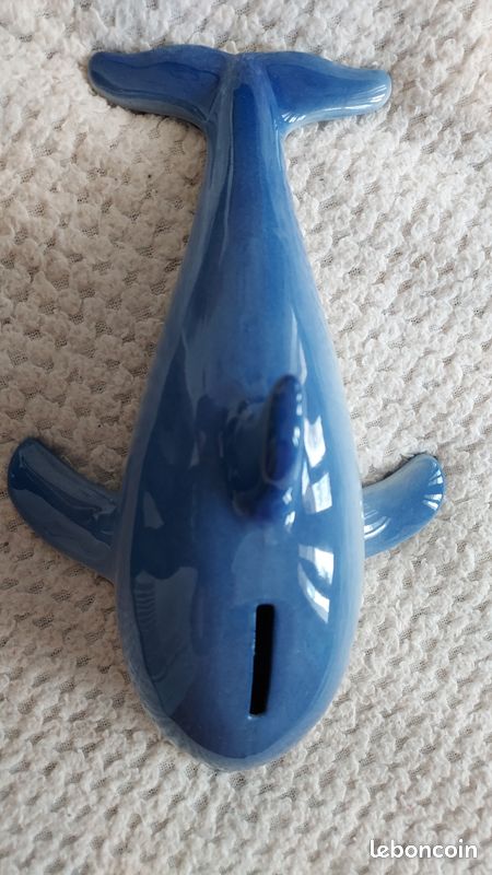 Tirelire dauphin en faïence (jared54) (image 5)