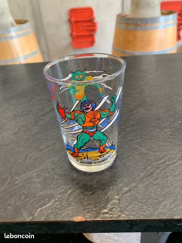 Lot De Verres Amora Vintage - Chevaliers Du Zodiaque, Bioman, Maîtres De L'Univers, Mario