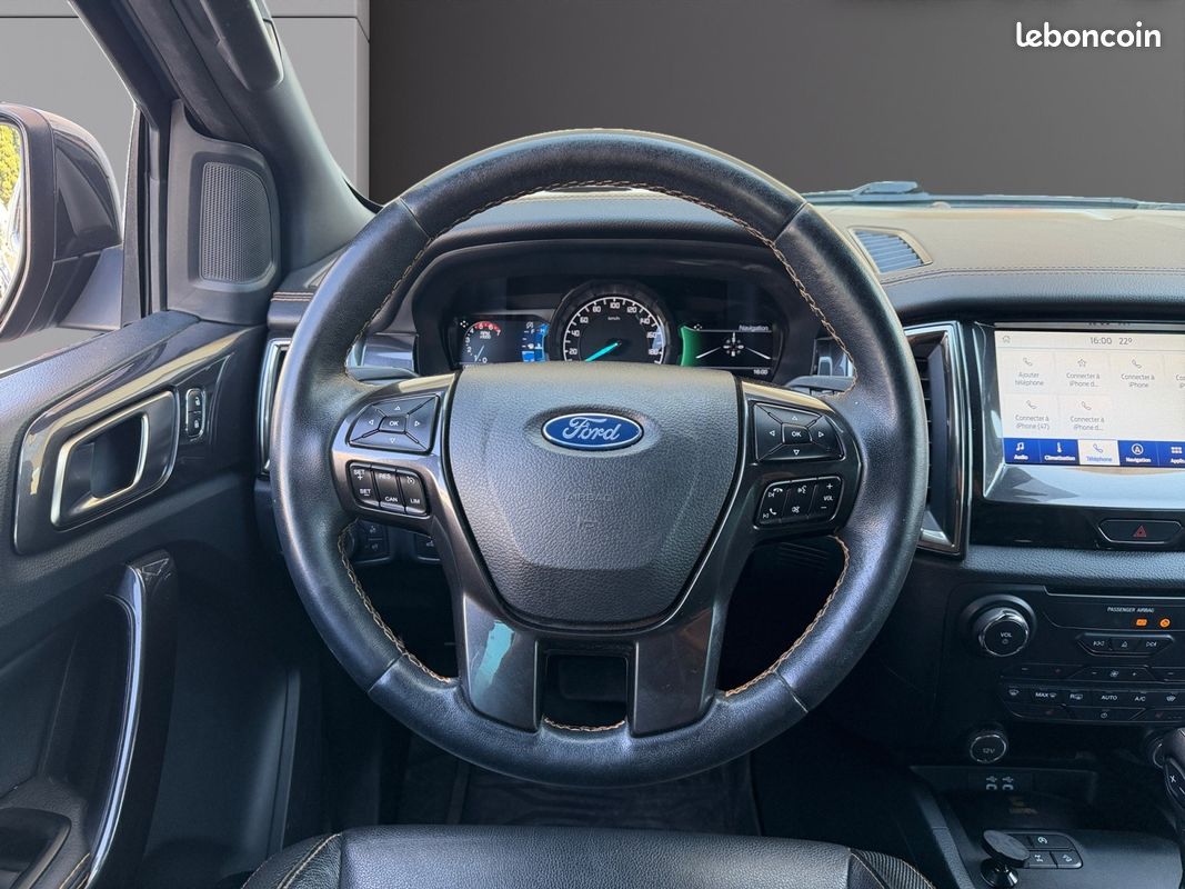Ford ranger double cabine 2.0 ecoblue 213 bv10 wildtrak hardtop attelage cuir chauffant garantie 12 mois (image 14)