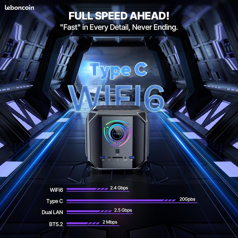 Nouveau PC Tank03 Gaming PC Desktop, Intel i7 (image 8)