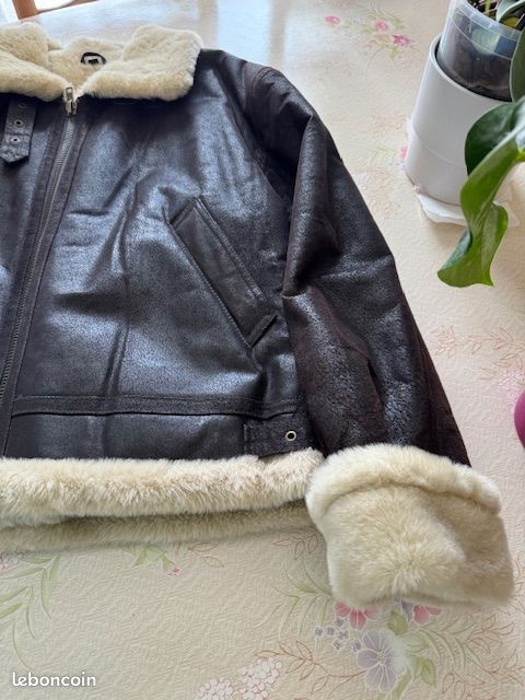 Blouson femme cuir retourné Vêtements
