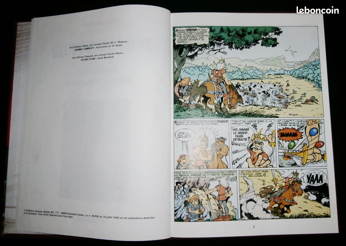 BD E.O PERCEVAN "Les Trois Etoiles d'Ingaar" Dessin et dédicace de PHILIPPE LUGUY - Glénat 1991 (image 5)