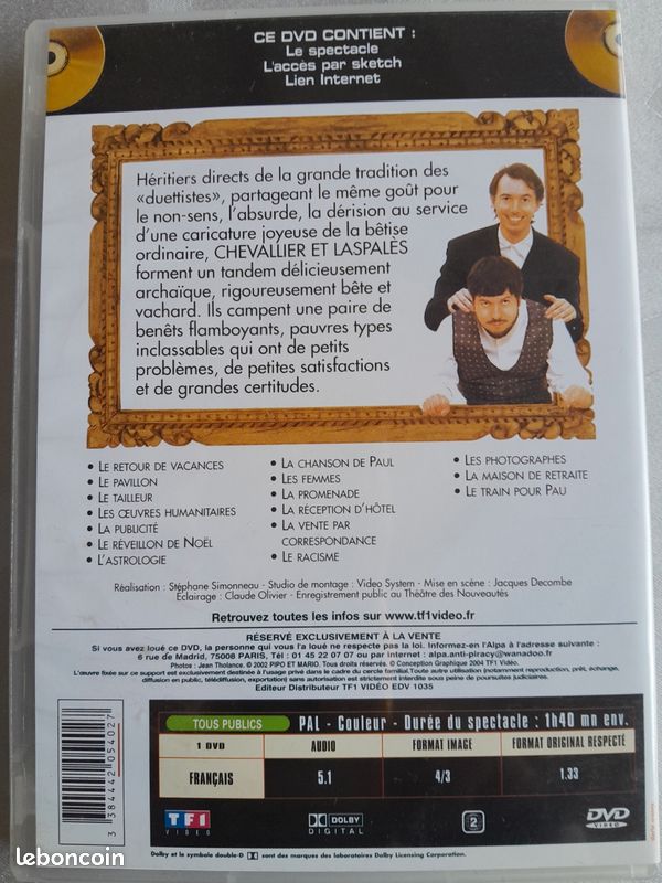 Dvd humour Chevalier et Laspales (image 2)