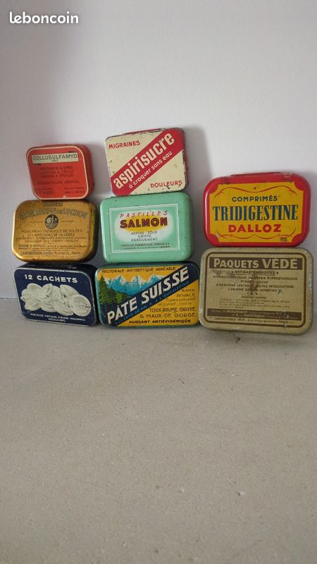 1 lot de petites boîtes,de médicaments anciens,pour collectionneurs (image 1)