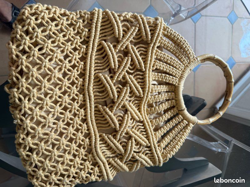 Panier mexicain, anses en bambou (image 6)