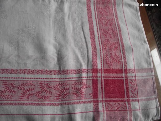 LINGE ANCIEN NAPPE Sur Nappe DE Mariage Damassée de Soie Monogramme A P EUR 55,00 - PicClick FR