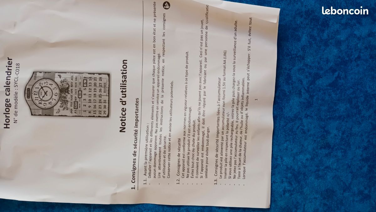 Horloge calendrier (image 4)