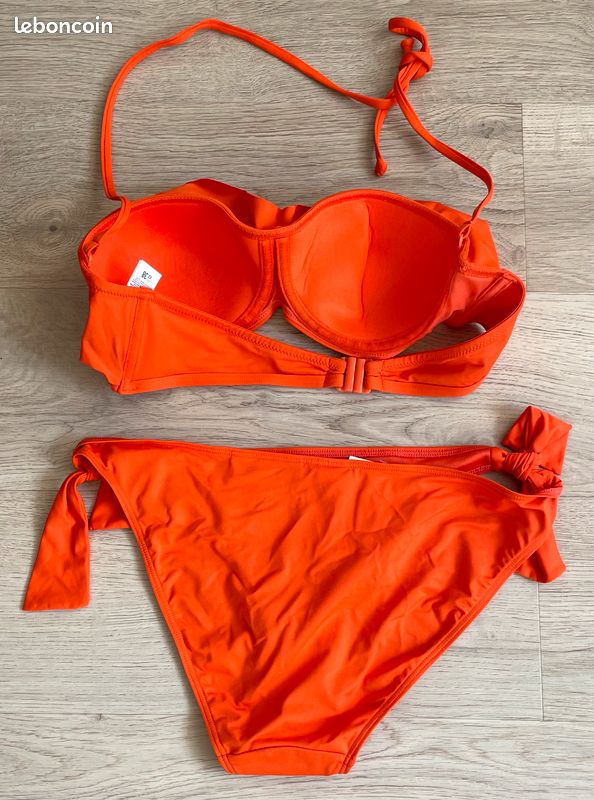 Maillot de Bain Tex Taille 38 Modèle Orange (image 6)