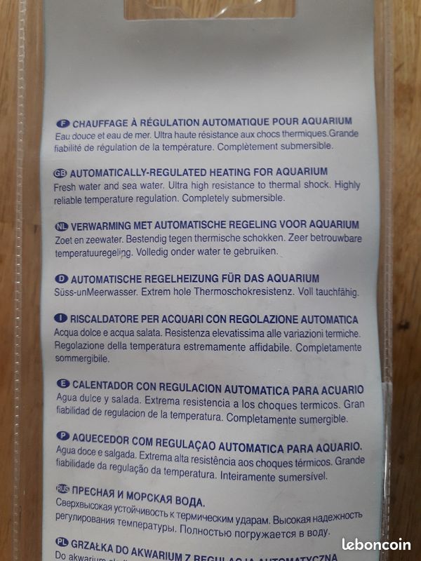 Chauffage thermostat aquarium 100 watts Riga original (image 2)