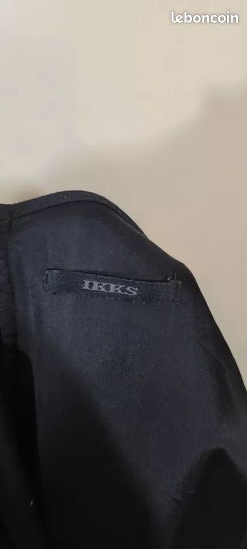Robe IKKS Taille 38 Noire Doublée - Manches 3/4, Satin, Occasion Très Bon état, Promo Boutique