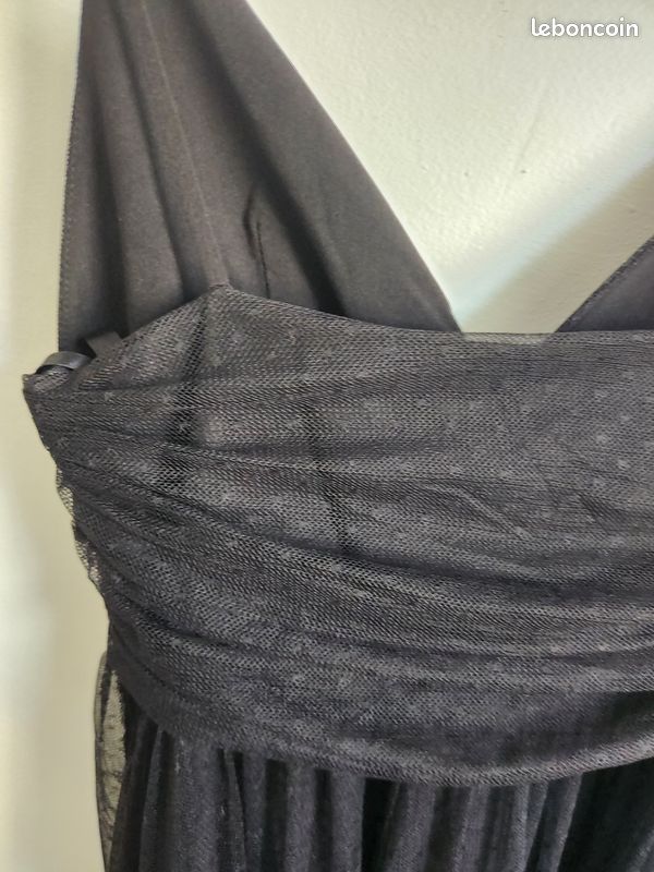 Robe longue de soirée noire en tulle - Liu Jo Milano - Neuve avec étiquette - Taille 38 (image 9)