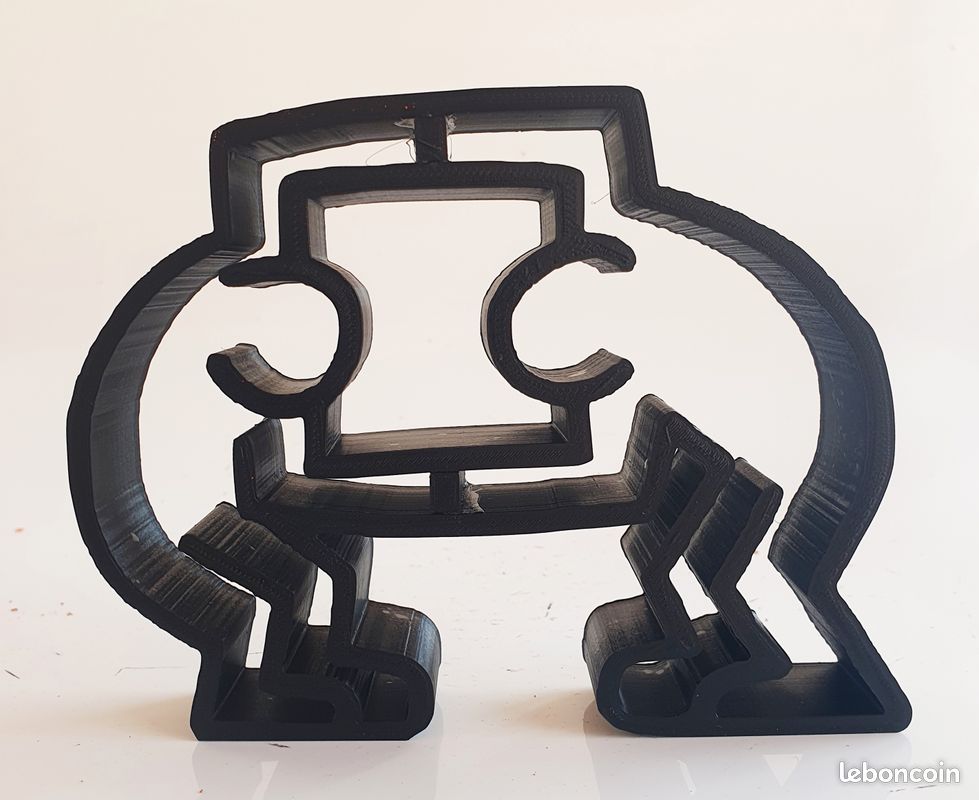 Mini POP BOYS HARING noir pop street ART graffiti paint par Spyddy (image 1)
