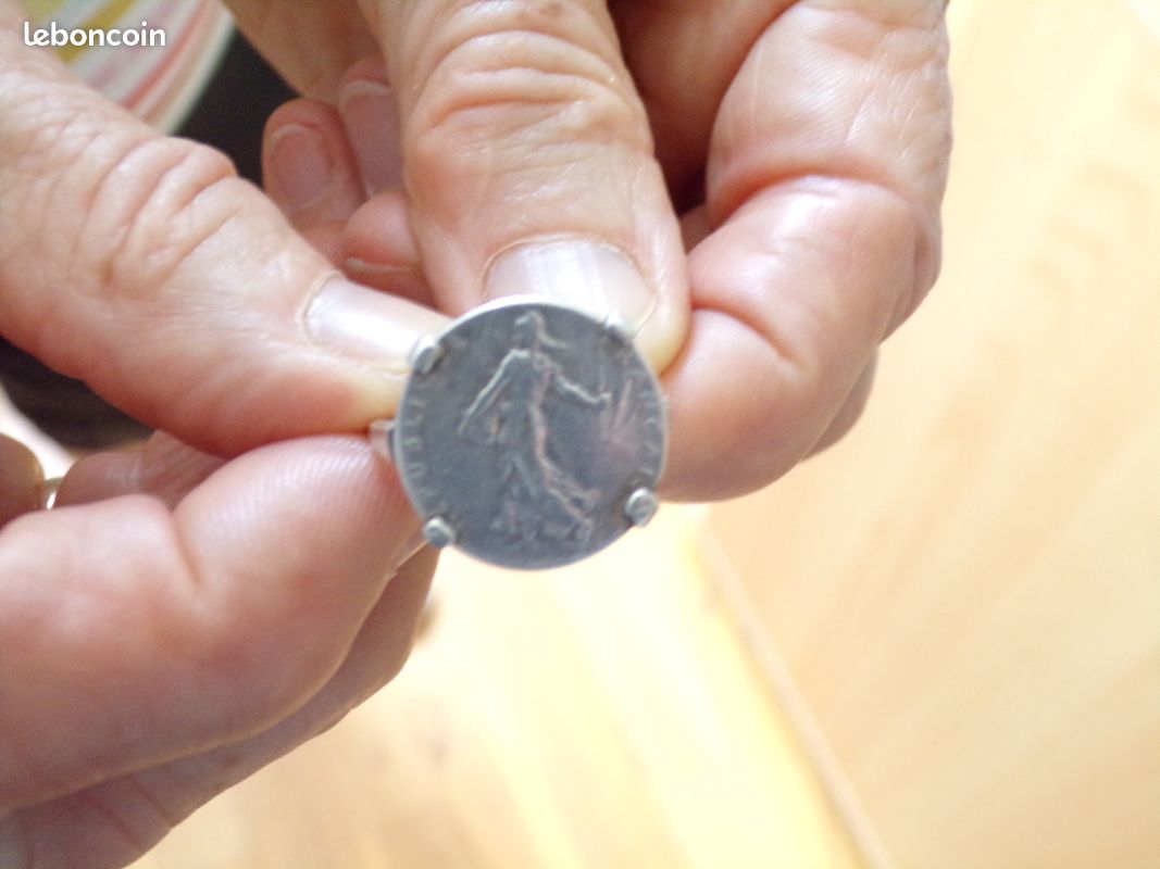 50 Centimes Bague En Piece De Monnaie Pièce De 50 Centimes De 1917