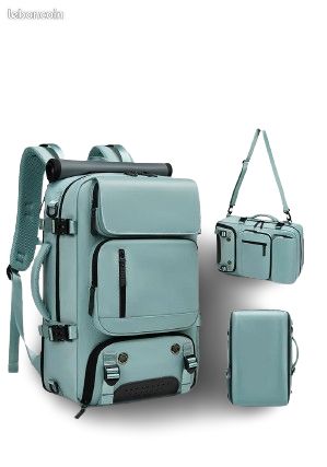 Sac à Dos Voyage Homme Femme avec Port USB Etanche Extensible