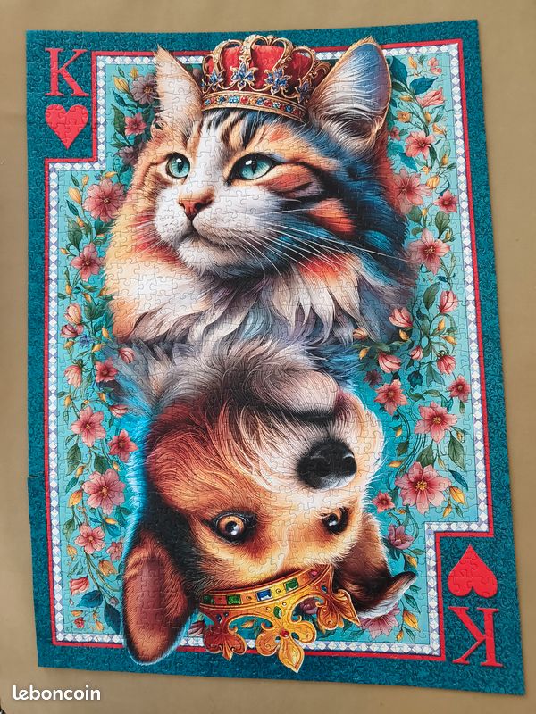 Cherry Pazzi Puzzle 1000 Teile – „Je Te Surveille“ – Bulldogge Motiv – 70x50 Cm – Hochwertige Europäische Puzzle-Qualität – Für Erwachsene & Jugendliche