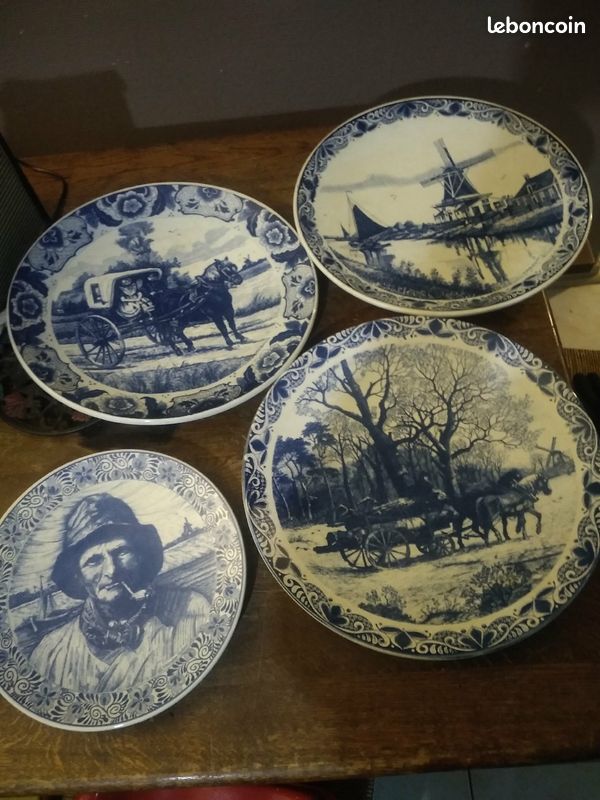 Grande assiettes décoratives delfts blauw hollande (image 1)
