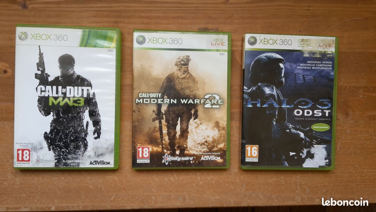 Pack Xbox 360 Elite + 2 manettes + 9 jeux (GTA V, Call of Duty, Halo…) – fonctionnelle (image 9)