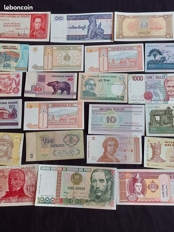 L8 28 billets du monde 26 UNC 2 ayant circulés (image 1)