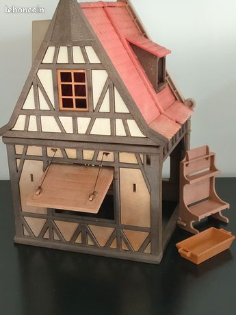 Playmobil 3441 Maison Boulangerie Médiévale 1977, Complet, Très Bon état, Boîte Usée