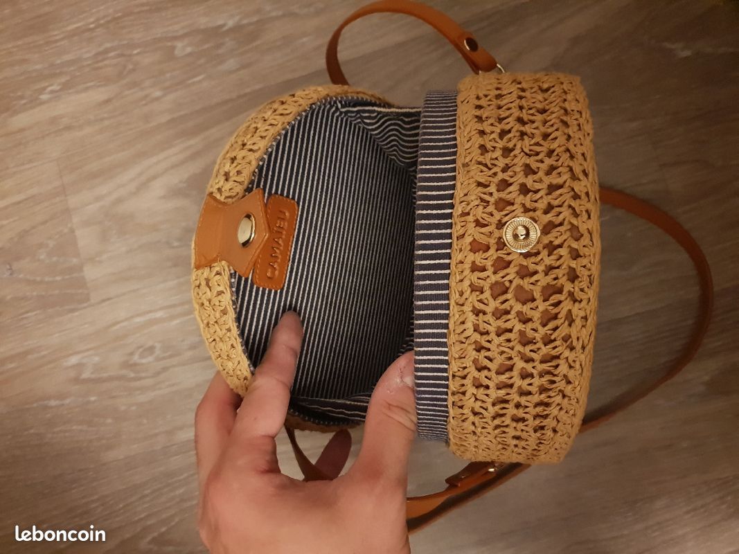 Bandoulière Sac Rond En Bois Sac A Main Bandoulière Camaïeu Rond