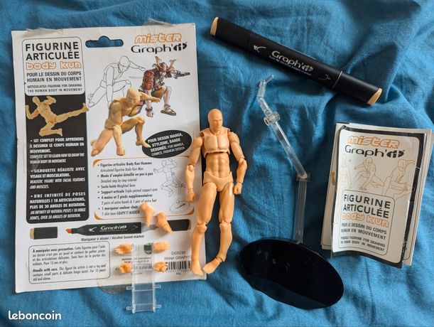 Figurine de dessin articulée Graph'it - Mister Body Kun 2.0 - 15 cm - Les Marqueurs - Art graphique