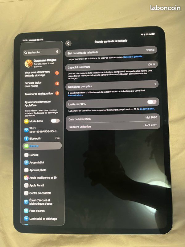 Ipad Pro 13 pouces M5 256 Go Noir Sidéral – Quasi Neuf– Garantie 2027 (image 6)