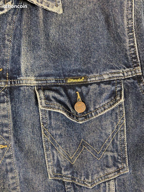 Veste En Jean Wrangler Vintage Trucker Western - Taille XL - Occasion Parfait État (9/10)