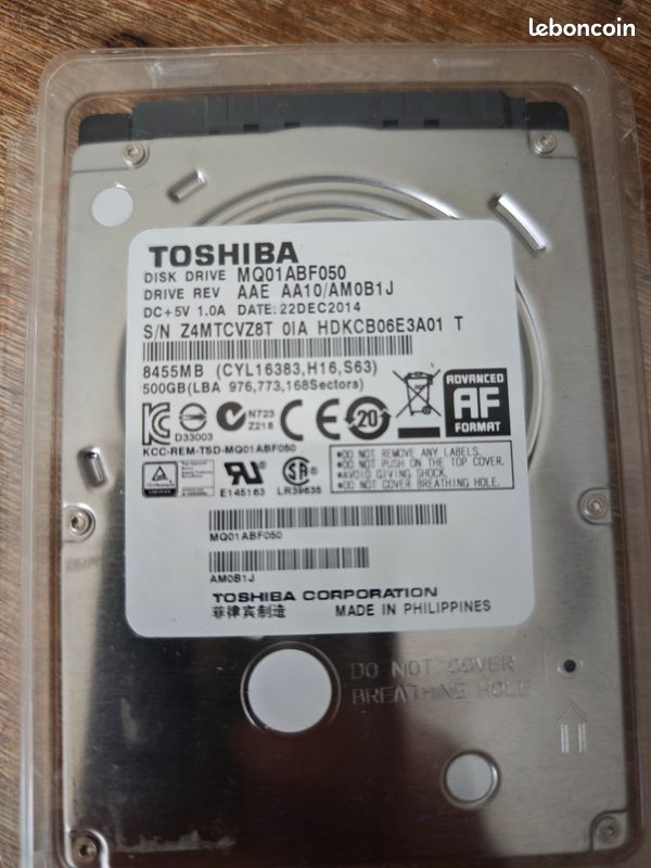 Disque dur Toshiba 500Gb (image 3)