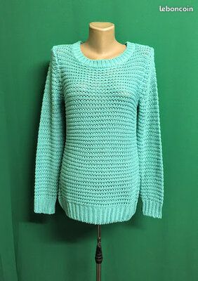 Pull léger ajouré vert menthe Cecilia Classic (image 1)
