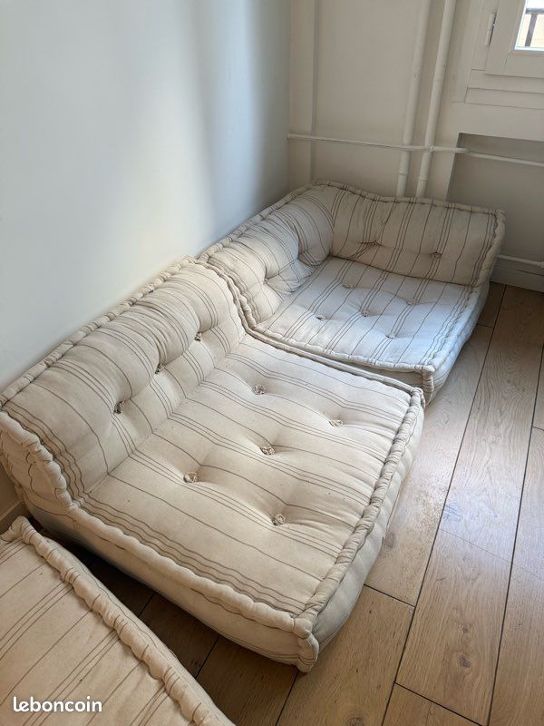 Canapé modulable Sklum crème (image 2)