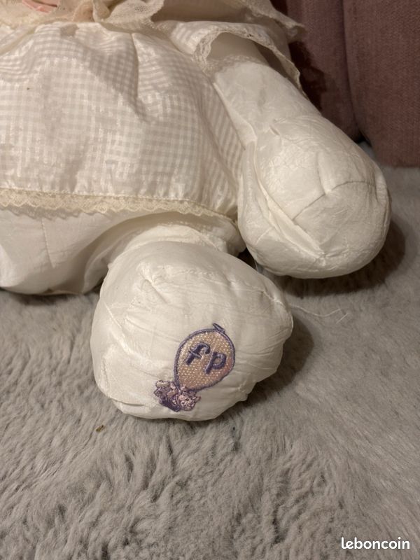 Peluche Vintage Fisher Price - Puffalump Vache Blanche - Doudou Collection