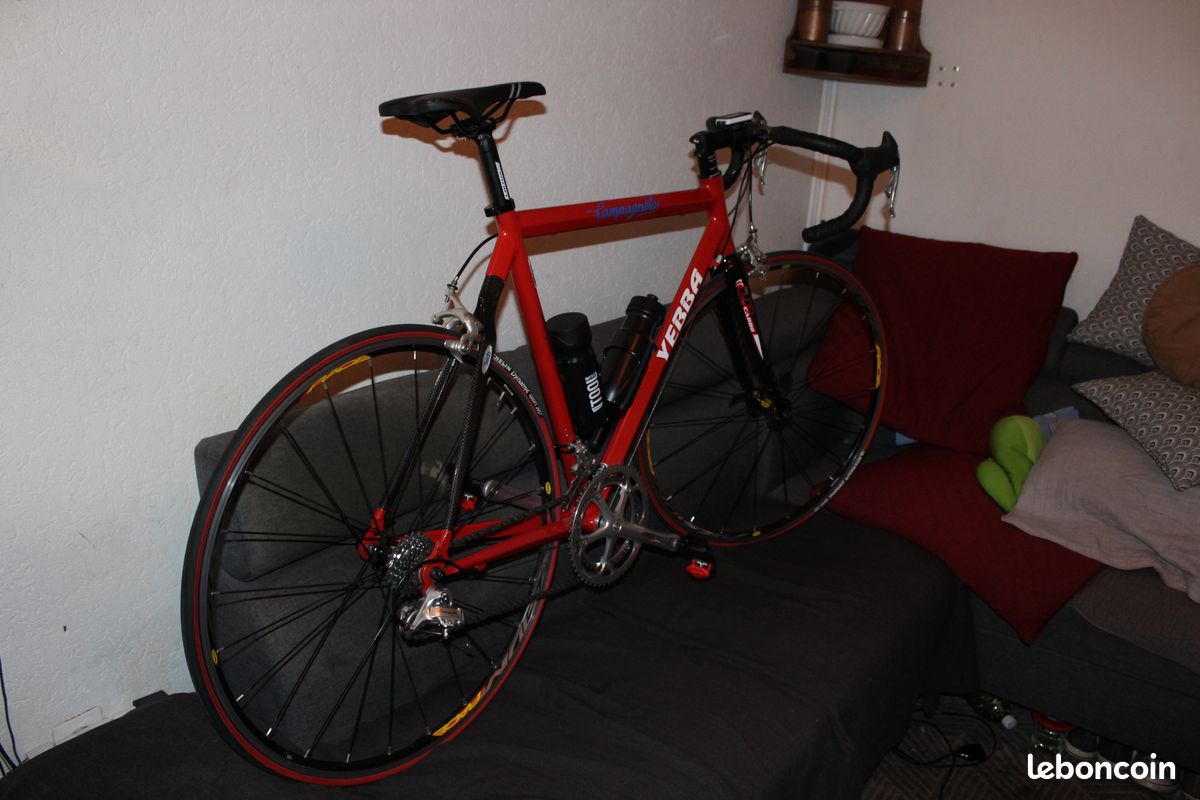 Vélo De Route Vintage YEBBA Campagnolo Super Record - Cadre 56cm Alu/carbone Rouge - Années 2000