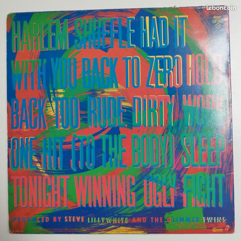 Rolling Stones LP Dirty Work (pressage 1986) Disque vinyl original 33t (image 2)