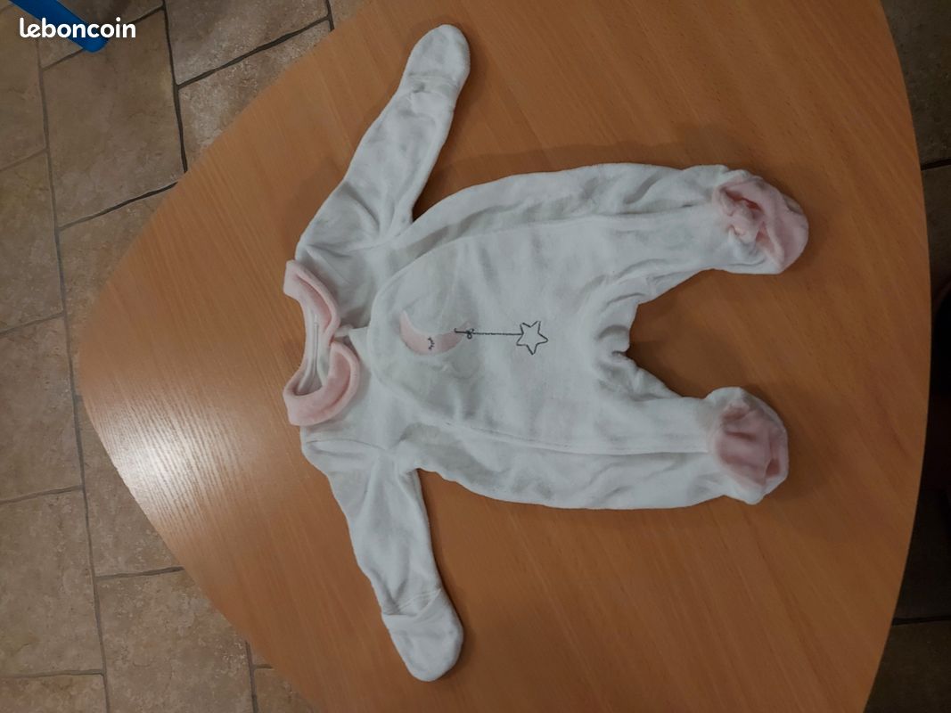 Lot de 4 pyjamas velours 1 mois (image 2)