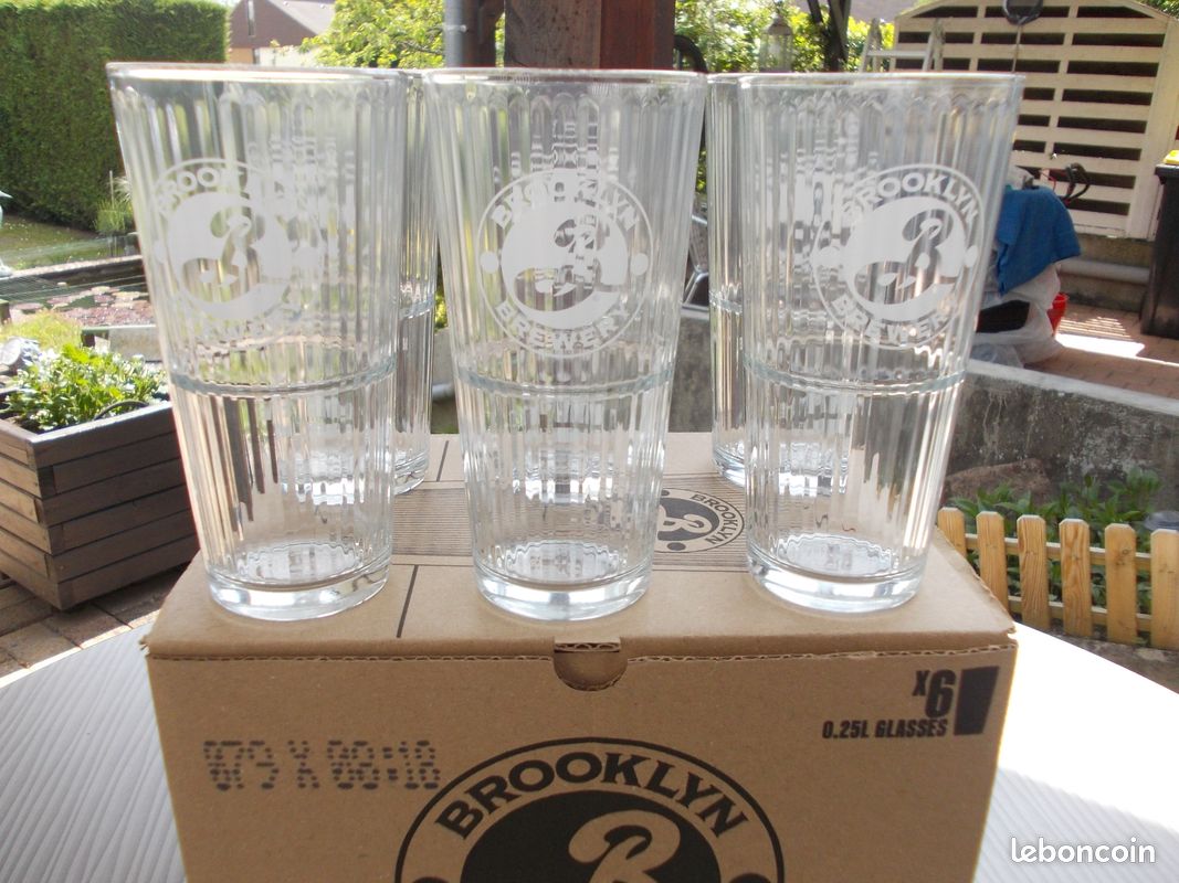 6 verres à bière " BROOKLYN BREWERY " 25 cl neuf (image 1)
