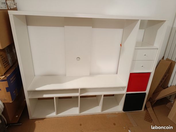 Meuble TV IKEA BESTÅ 180 cm blanc – portes + tiroir push-to-open – très bon état - Ameublement