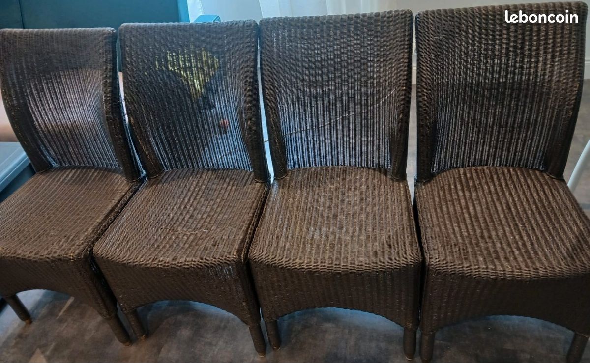 Lot de 4 Chaises en rotin (image 2)