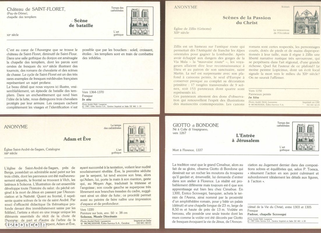 Cartes Postales Histoire de l'art Edito-Service Genève D (image 2)