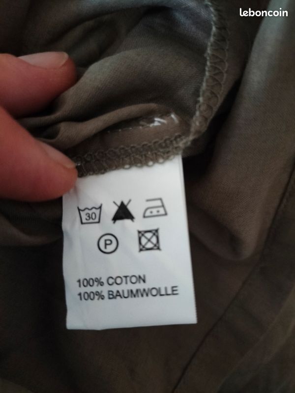 Tunique Eric Bompard kaki 100% coton L (image 7)