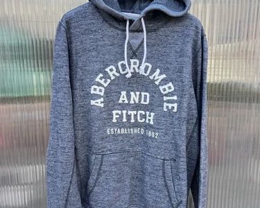 Pull à capuche gris chiné homme