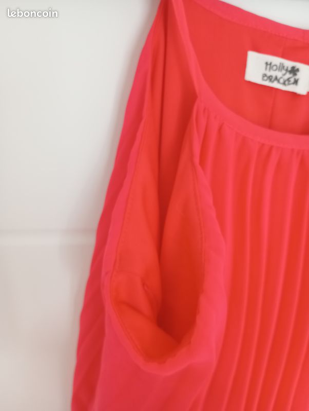 Robe plissée d'été, rose fuchsia - Molly Bracken – Taille 40 (image 5)