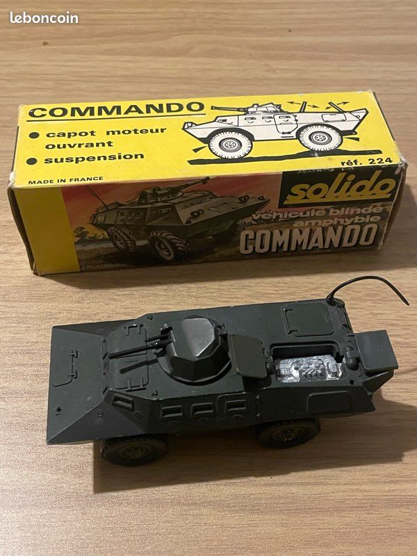 Solido 1:43 – Véhicule Blindé Commando Renault (Ref 224) Avec Boîte