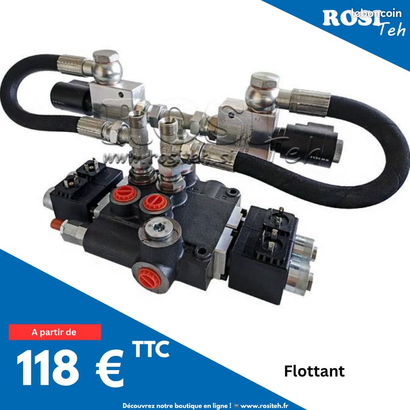 Distributeur hydraulique électrique 12V/24V 50-80 L/min (Livraison) (image 3)
