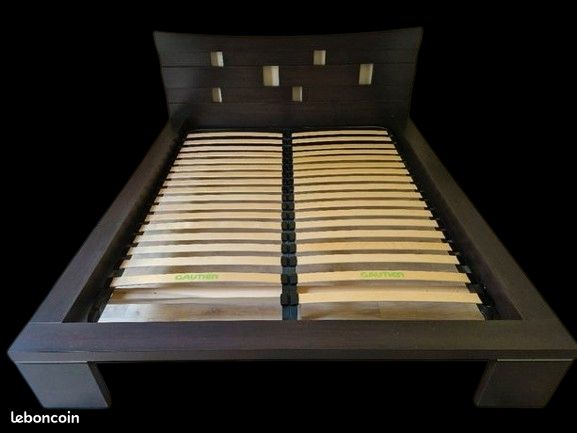 Cadre de lit Gautier 160x200 vendu sans matelas et sans sommier uniquement le cadre de lit (image 1)