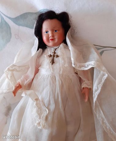 Grande poupée ancienne en celluloïd - Années 1950 - 60 cm