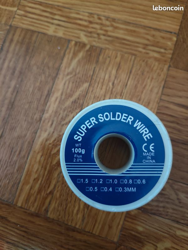 Bobine de soudure 100g 1.0mm avec 2% de flux (image 1)