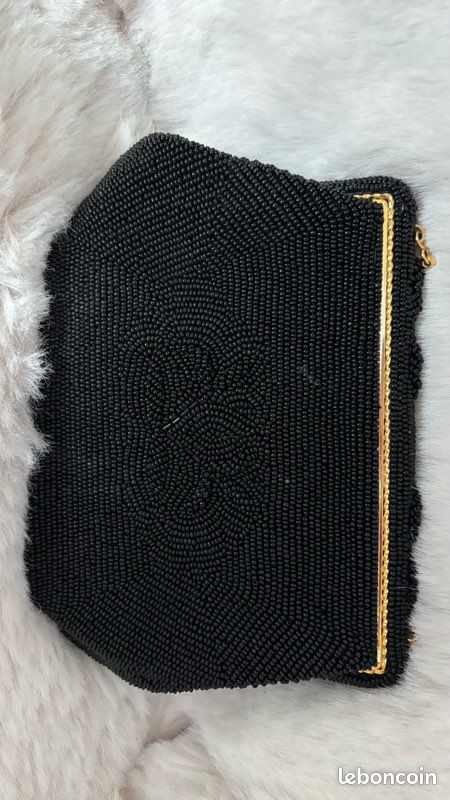 Sac perlé noir (image 4)
