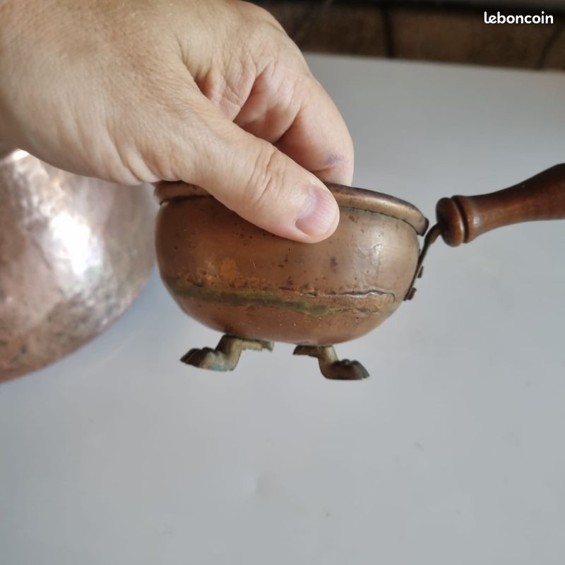 Pichet en cuivre + petit chauffe portion tripode (image 6)
