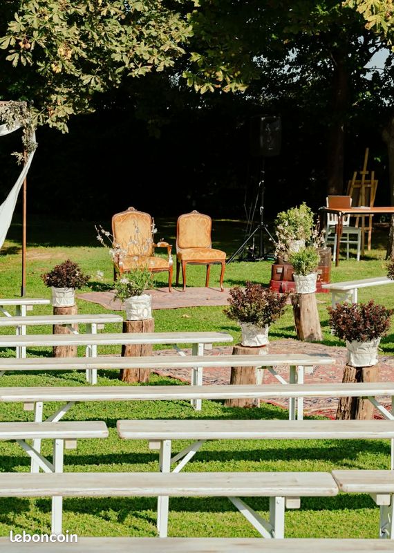 Chaises vintage jaunes – mariage, cérémonie laïque ou intérieur (image 2)